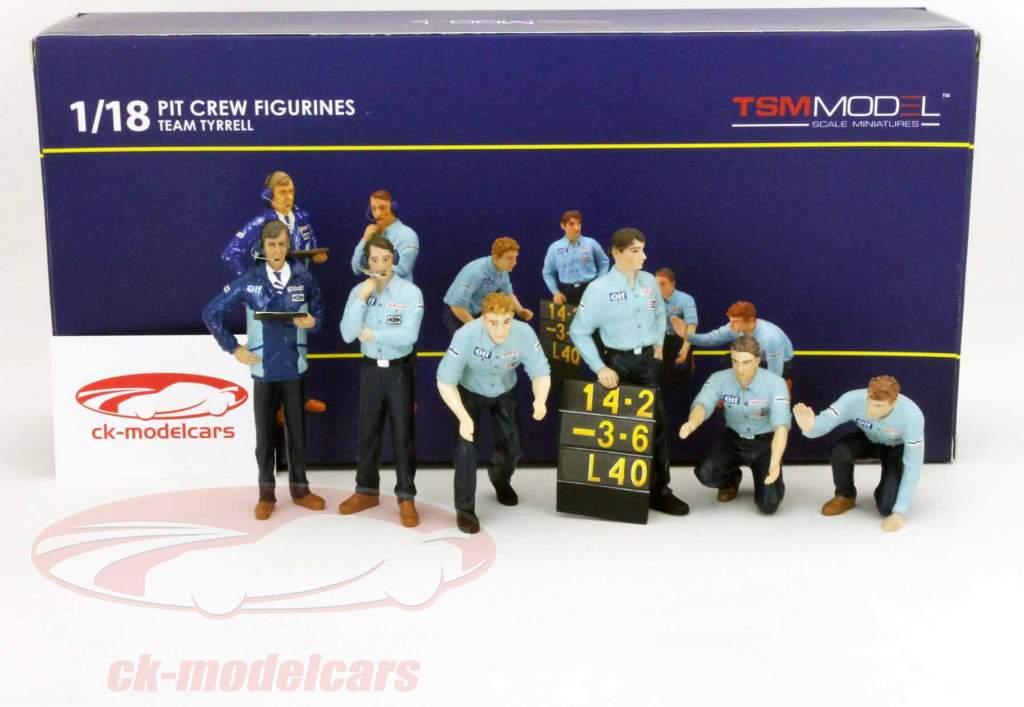 Team Tyrell Formel 1 Boxenstop Figuren Set 1:18 TrueScale 