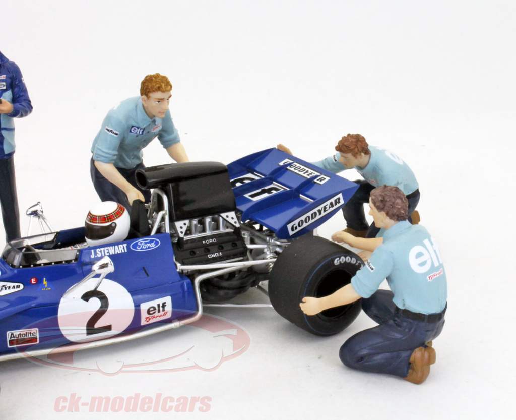 Team Tyrell Formel 1 Boxenstop Figuren Set 1:18 TrueScale 