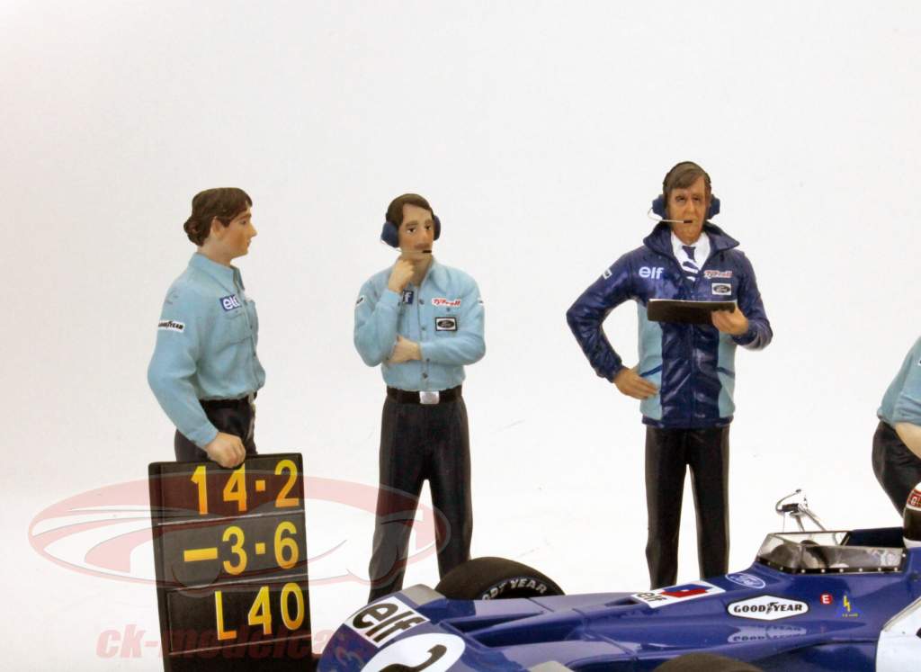 Team Tyrell Formel 1 Boxenstop Figuren Set 1:18 TrueScale 