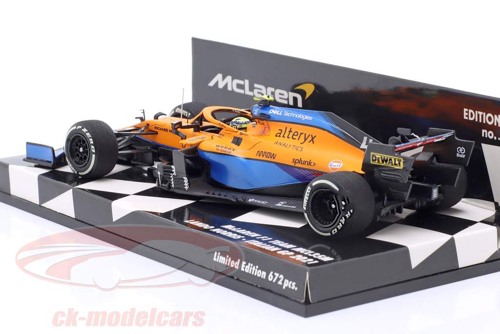 Lando Norris McLaren MCL35M #4 2nd Italian GP Formula 1 2021 1:43 Minichamps