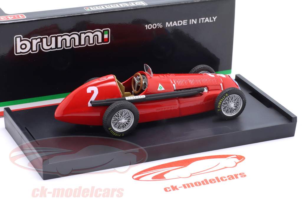 Giuseppe Farina Alfa Romeo 158 #2 Vinder Gran Bretagna e Europa GP formel 1 1950 1:43 Brumm
