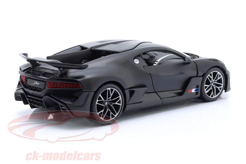 Bugatti Divo Année de construction 2018 tapis noir 1:24 Maisto