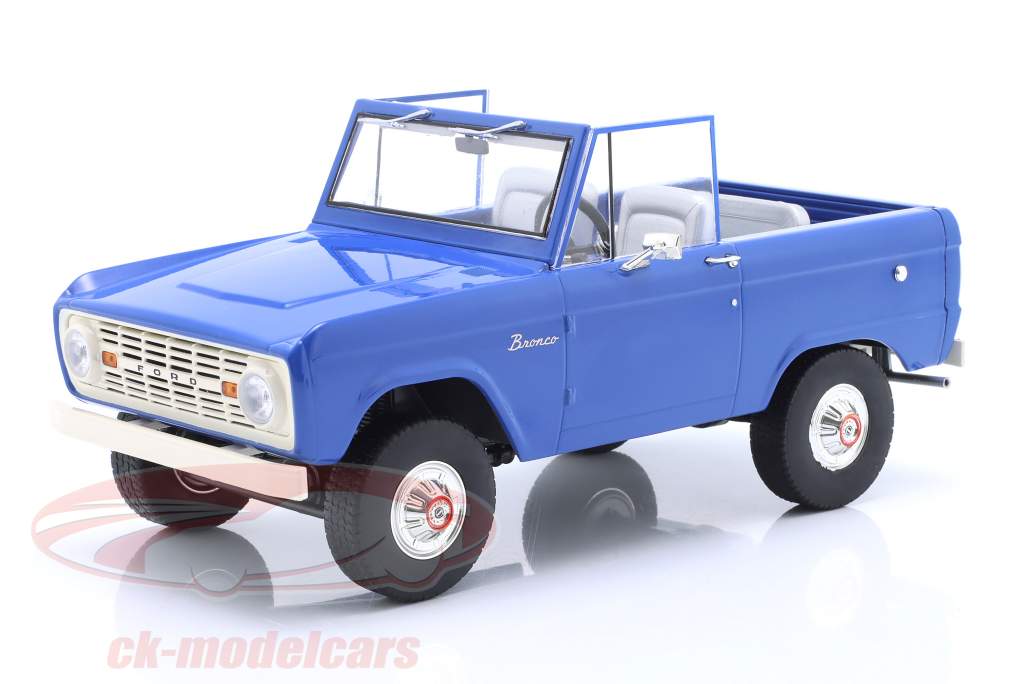 Ford Bronco Année de construction 1966 bleu / blanc 1:18 Greenlight