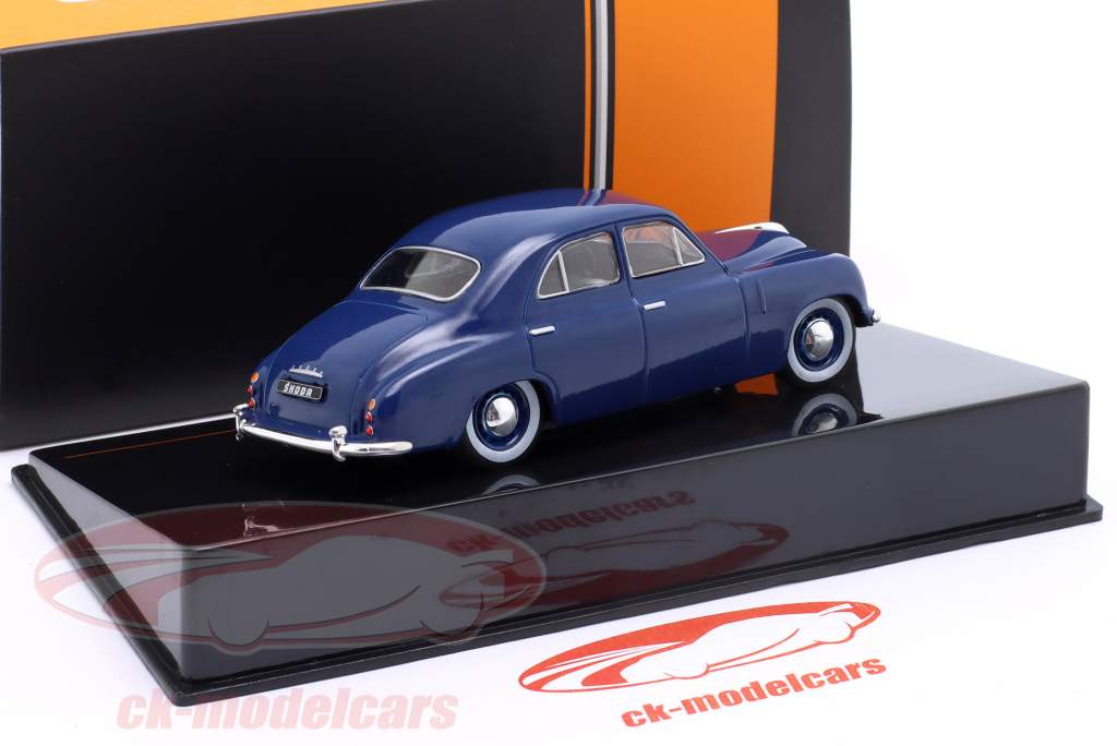 Skoda 1200 Byggeår 1952 blå 1:43 Ixo