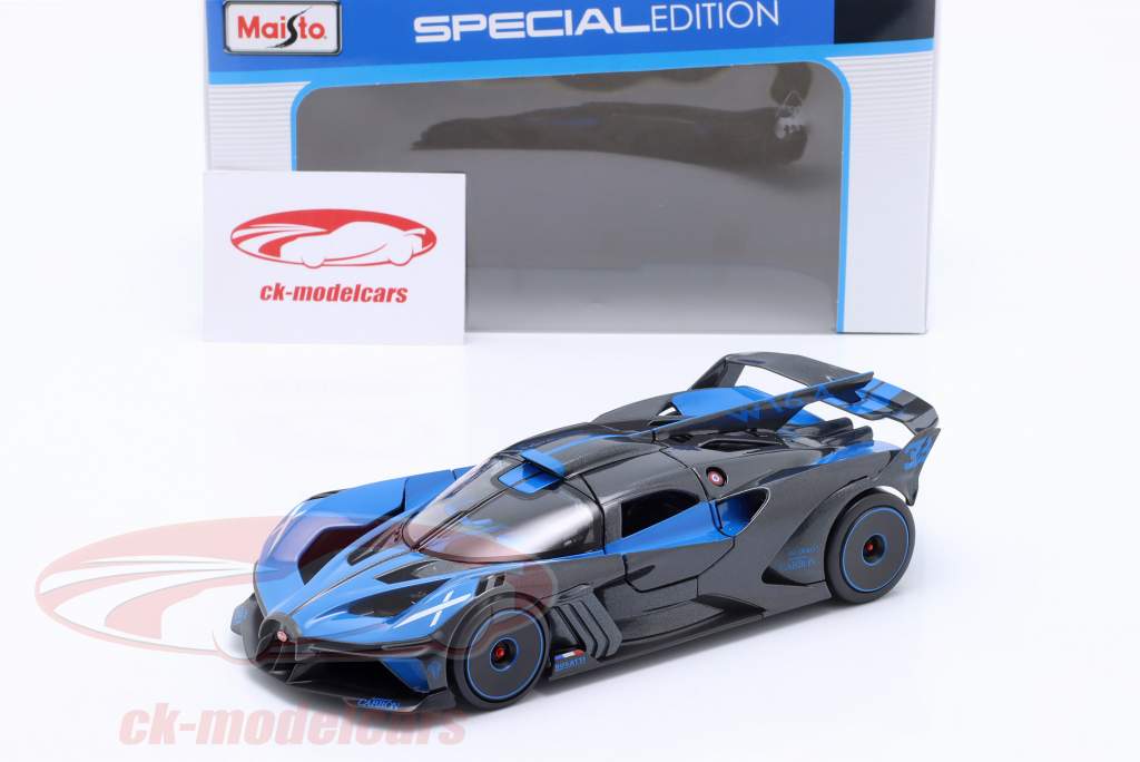Bugatti Bolide W16.4 Année de construction 2020 bleu / carbon 1:24 Maisto