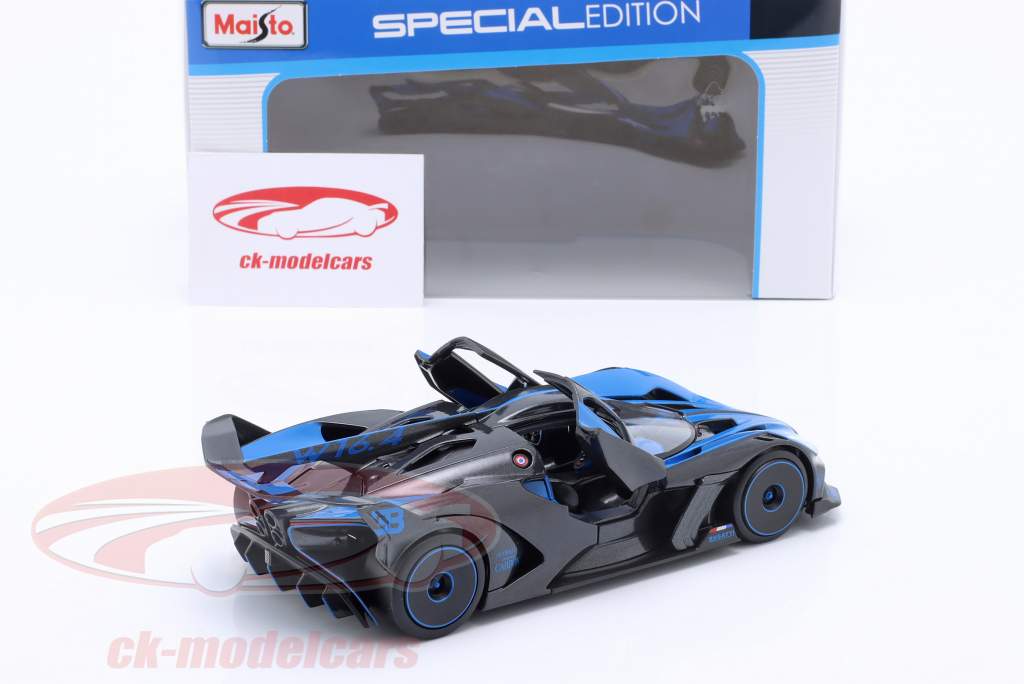Bugatti Bolide W16.4 Année de construction 2020 bleu / carbon 1:24 Maisto