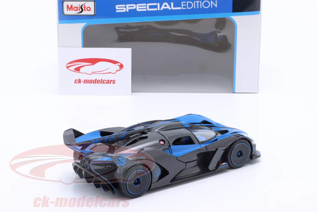 Bugatti Bolide W16.4 建设年份 2020 蓝色的 / carbon 1:24 Maisto