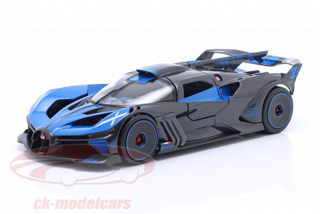 Bugatti Bolide W16.4 Année de construction 2020 bleu / carbon 1:24 Maisto