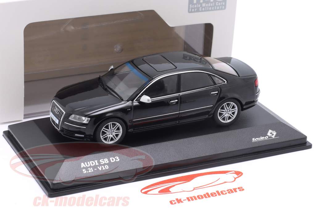 Audi S8 (D3) 建設年 2010 黒 1:43 Solido