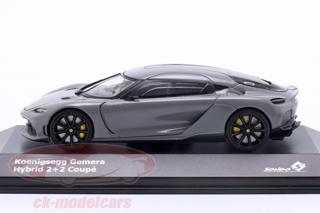 Koenigsegg Gemera 2 2 cupê Baujahr 2021 grau 1:43 sólido