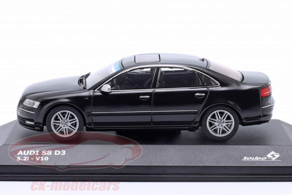 Audi S8 (D3) ano de construção 2010 preto 1:43 Solido