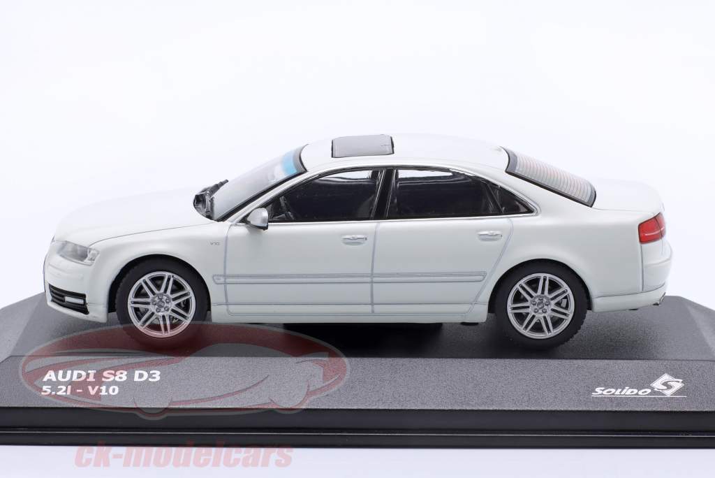 Audi S8 (D3) ano de construção 2010 branco 1:43 Solido