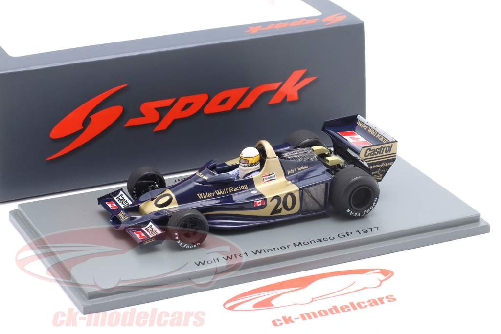 Jody Scheckter Wolf WR1 #20 Sieger Monaco GP Formel 1 1977 1:43 Spark