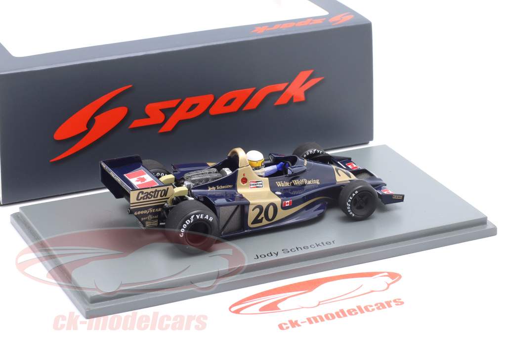 Jody Scheckter Wolf WR1 #20 winnaar Monaco GP Formule 1 1977 1:43 Spark
