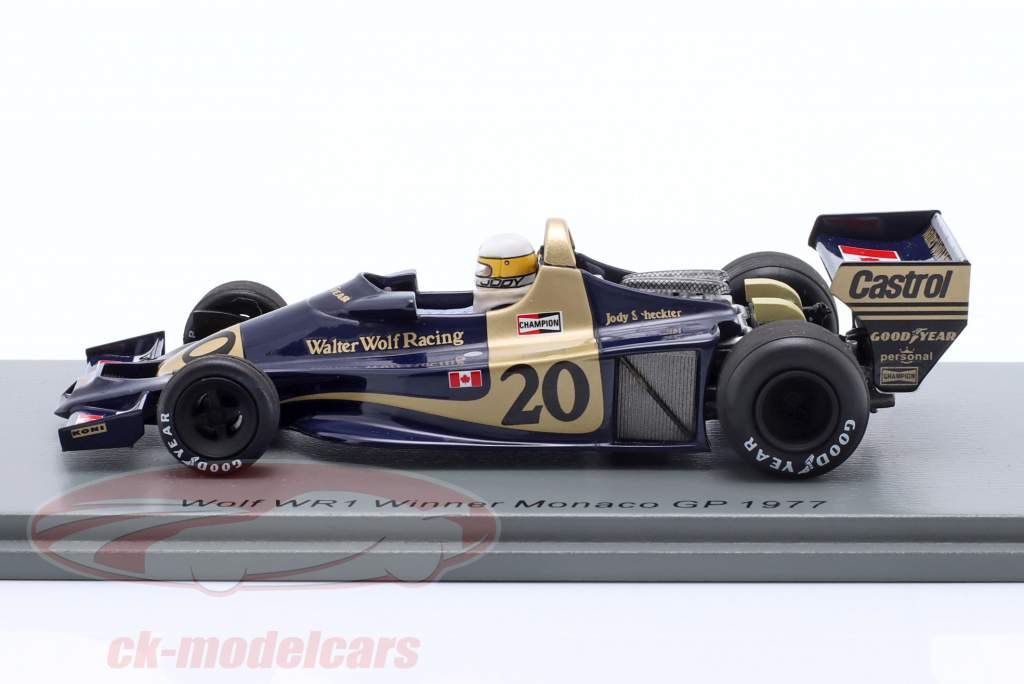 Jody Scheckter Wolf WR1 #20 Sieger Monaco GP Formel 1 1977 1:43 Spark