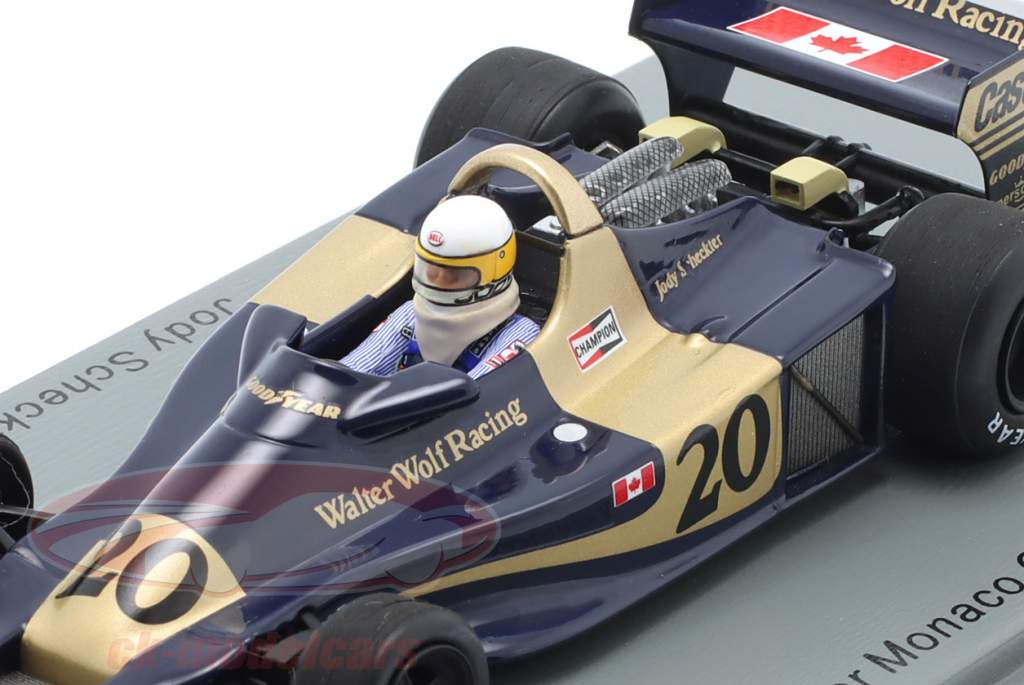 Jody Scheckter Wolf WR1 #20 vinder Monaco GP Formel 1 1977 1:43 Spark