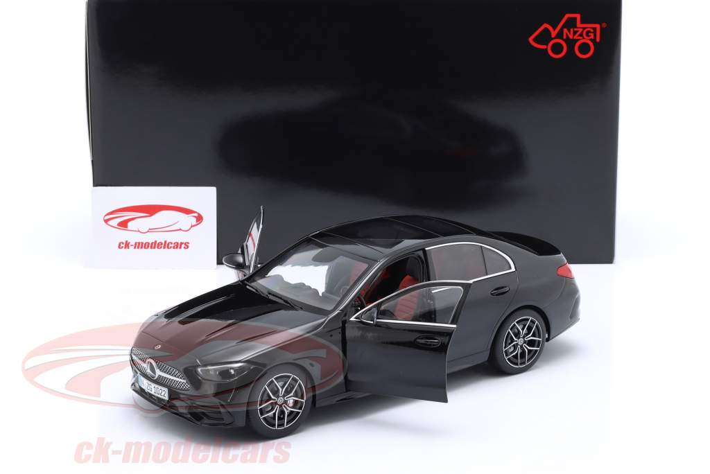 Mercedes-Benz C-klasse (W206) Bouwjaar 2022 obsidiaan zwart 1:18 NZG