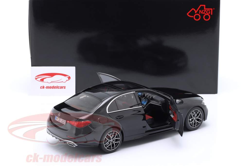 Mercedes-Benz C-klasse (W206) Bouwjaar 2022 obsidiaan zwart 1:18 NZG