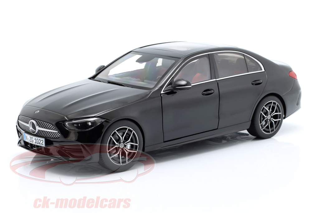 Mercedes-Benz C-klasse (W206) Bouwjaar 2022 obsidiaan zwart 1:18 NZG