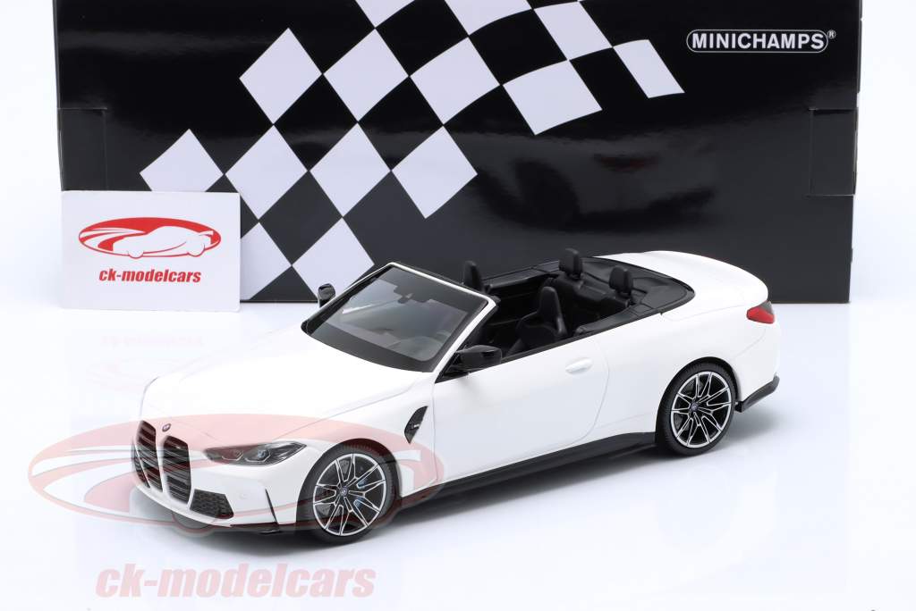 BMW M4 convertible (G83) year 2021 white 1:18 Minichamps