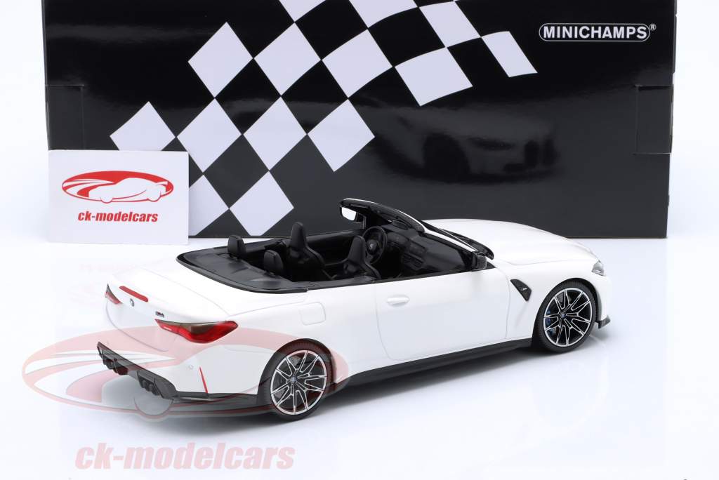 BMW M4 convertible (G83) year 2021 white 1:18 Minichamps