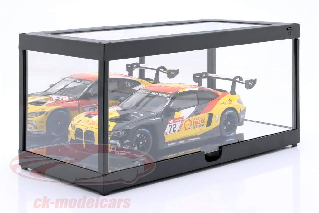 vitrine unique noir avec Éclairage LED et Miroir pour échelle 1:18 Triple9