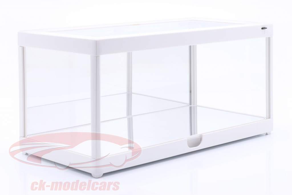 single showcase white with LED lighting and Mirror for scale 1:18 Triple9