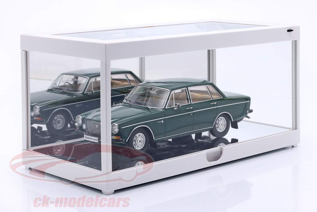 single showcase white with LED lighting and Mirror for scale 1:18 Triple9