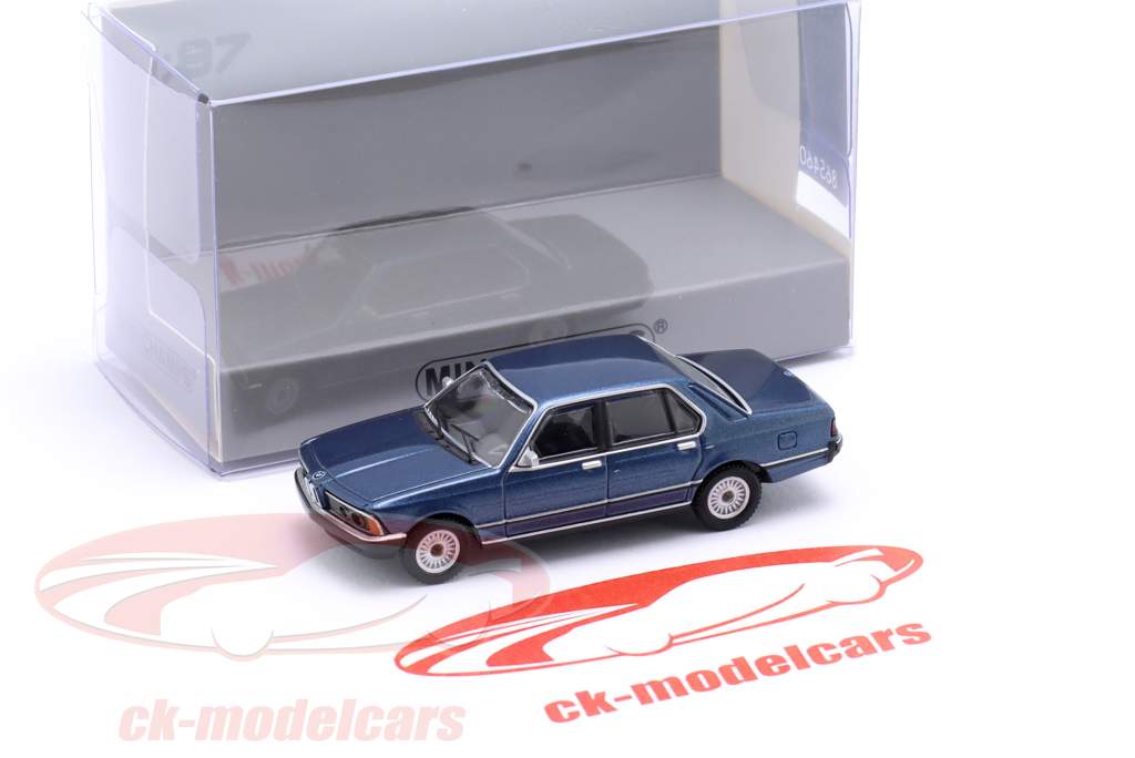 Minichamps 1:87 BMW 733I (E23) year 1977 blue metallic