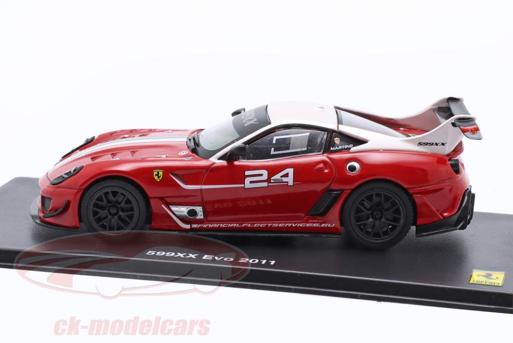 Ferrari 599XX Evo #24 Anno di costruzione 2011 rosso / bianco 1:43 Altaya