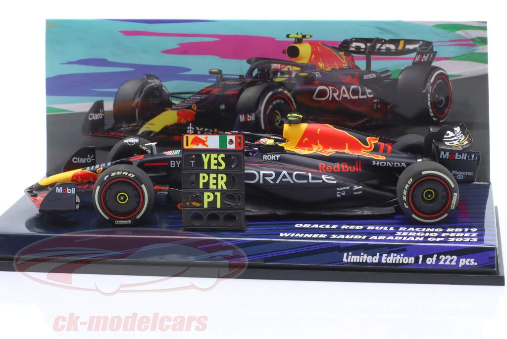 S. Perez Red Bull RB19 #11 winnaar Saoedi-Arabië GP formule 1 2023 1:43 Minichamps