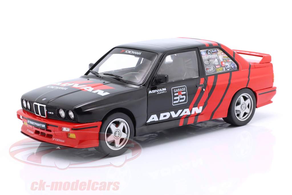 BMW M3 (E30) Advan Drift 1990 black / red 1:18 Solido