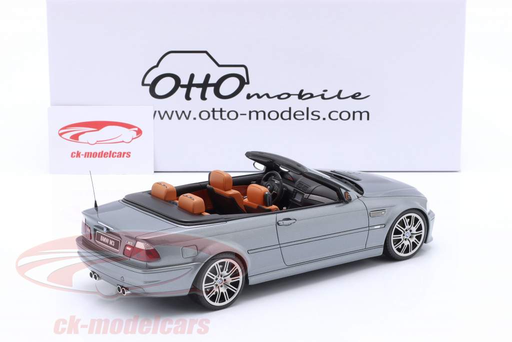BMW M3 (E46) Cabriolet Bouwjaar 2004 Grijs 1:18 OttOmobile