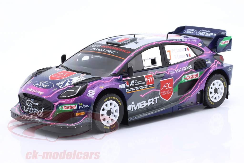 Ford Puma Rally1 #7 4位 アクロポリス Rallye 2022 Loubet, Landais 1:18 Ixo