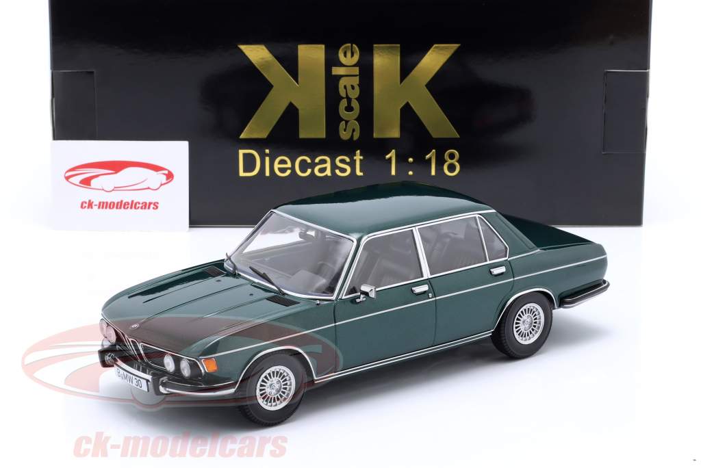 BMW 3.0 S (E3) 2 Series year 1971 dark green metallic 1:18 KK-Scale
