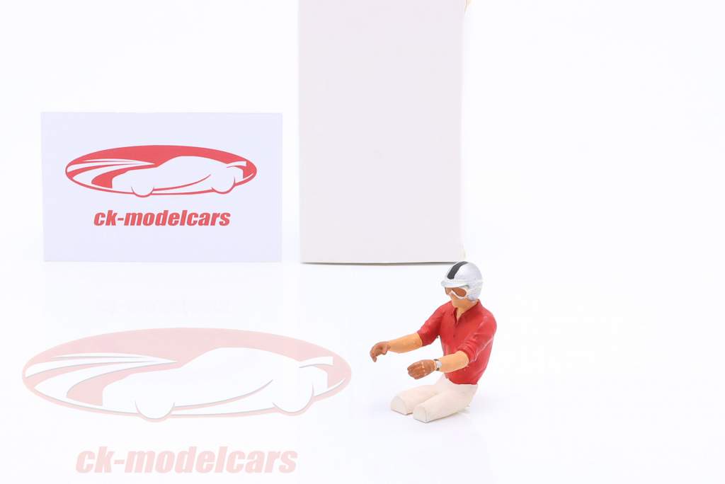座っ 図レーサー とともに 赤 シャツ 1:18 FigurenManufaktur