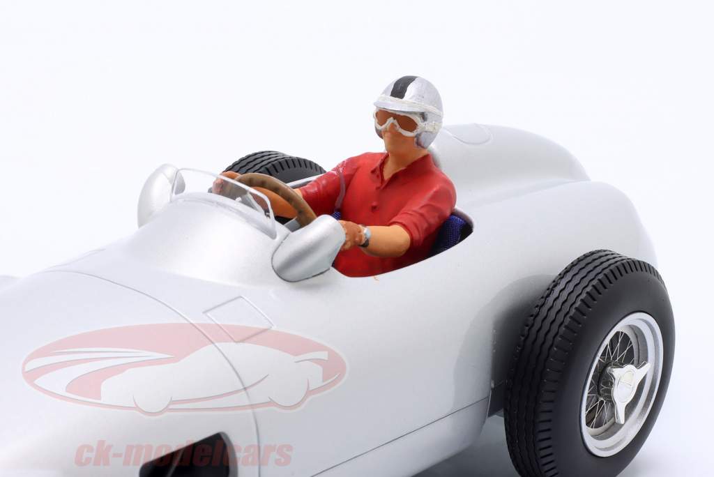 Sitzende Rennfahrerfigur mit rotem Hemd 1:18 FigurenManufaktur