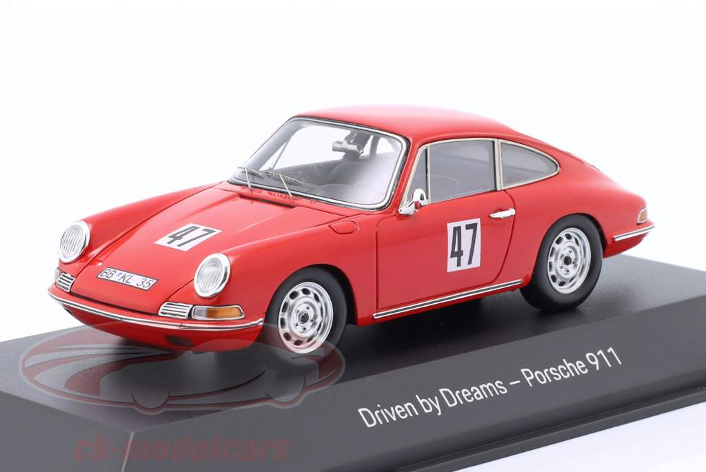 Porsche 911 Eberhard Mahle #47 rød 1:43 Spark