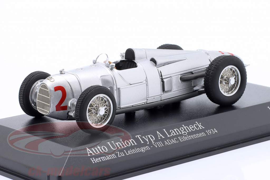Auto Union Typ A Langheck #2 ADAC Eifelrennen H. zu Leiningen 1:43 Minichamps