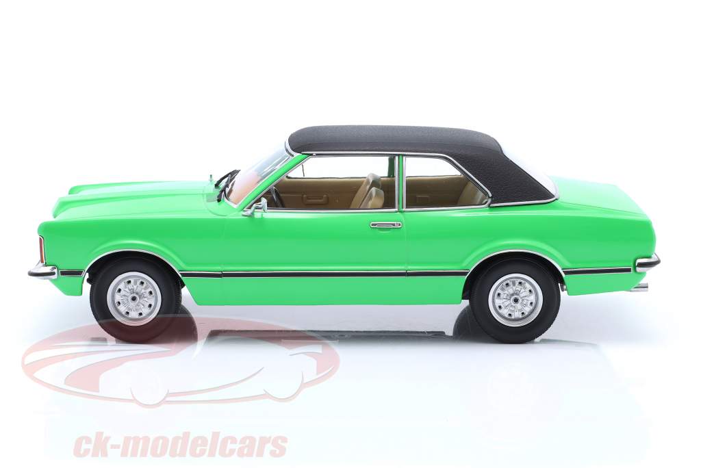 Ford Taunus GXL limousine with Vinyl roof 1971 green / black 1:18 KK-Scale
