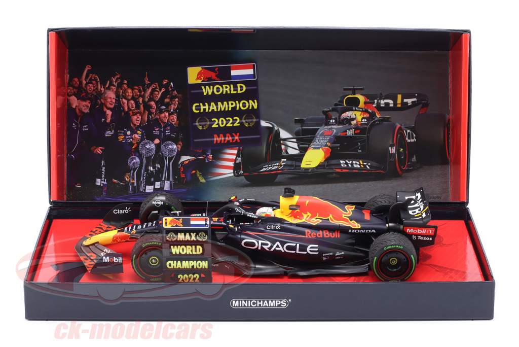 M Verstappen Red Bull RB18 #1 ganhador Japão GP Fórmula 1 Campeão mundial 2022 1:18 Minichamps