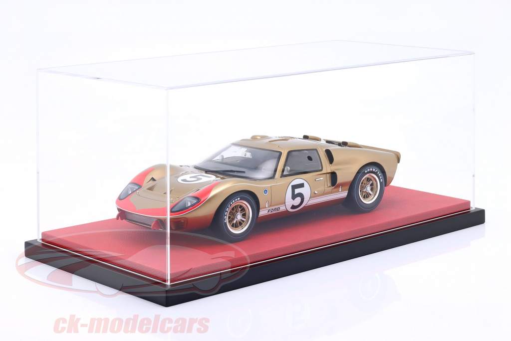 luxury Acrylic display case with leatherette on MDF base plate red 1:12 Jewel Cases