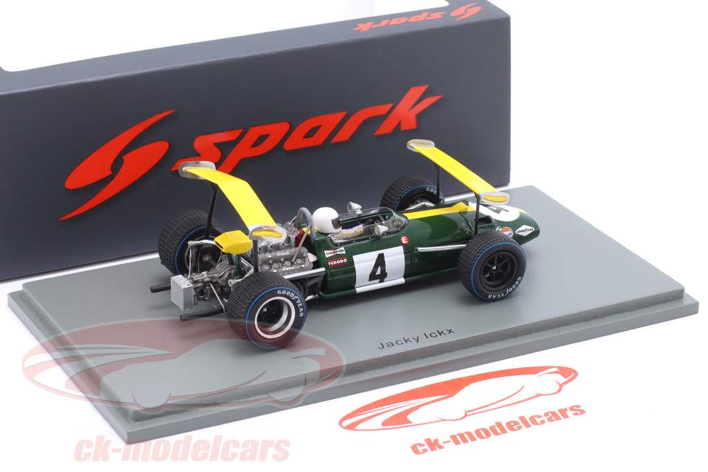 Jacky Ickx Brabham BT26A #4 6th Spanien GP Formel 1 1969 1:43 Spark