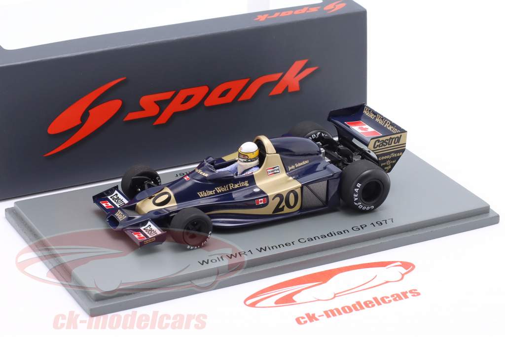 Jody Scheckter Wolf WR1 #20 vinder Canada GP formel 1 1977 1:43 Spark