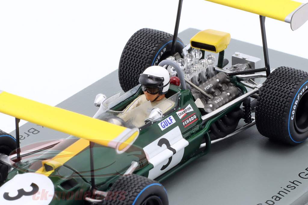 Jack Brabham Brabham BT26A #3 Espanha GP Fórmula 1 1969 1:43 Spark