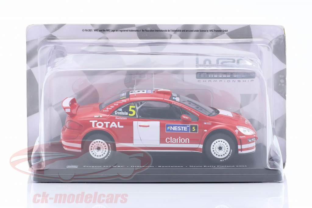 Peugeot 307 WRC #5 gagnant Rallye Finlande 2004 Grönholm, Rautiainen 1:24 Altaya