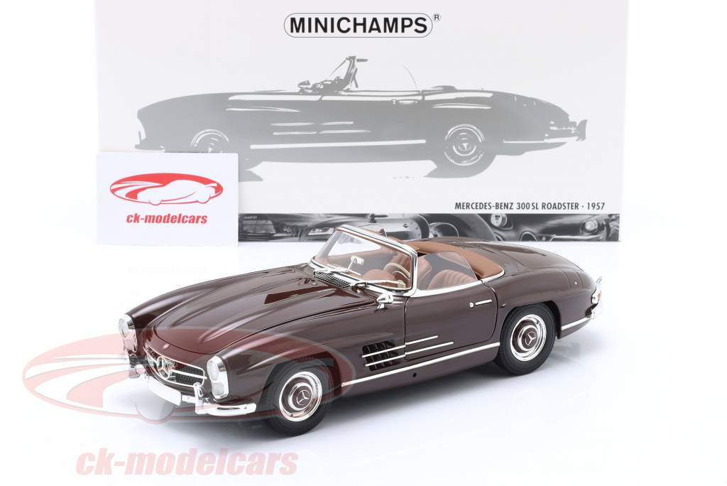 Mercedes-Benz 300 SL Roadster (W198) Baujahr 1957 dunkelrot 1:18 Minichamps