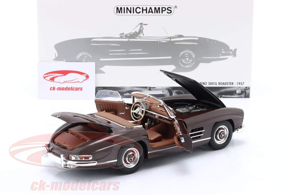 Mercedes-Benz 300 SL Roadster (W198) Baujahr 1957 dunkelrot 1:18 Minichamps