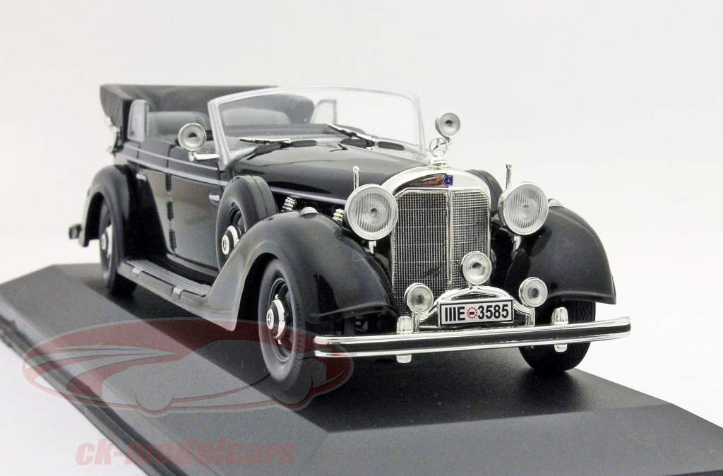 Mercedes-Benz Typ 770K Cabriolet Byggeår 1938 sort 1:43 WhiteBox