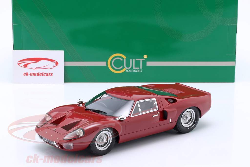 Ford GT40 MK III RHD 建設年 1966 暗赤色 1:18 Cult Scale